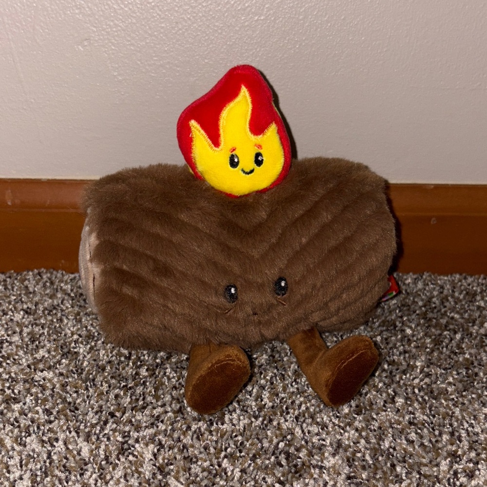 Cute Plush Log with Fire Accent Giggle Scope - Picture 2 of 6